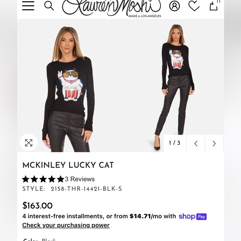 NEW LAUREN MOSHI MCKINLEY LUCKY CAT - Picture 3 of 9